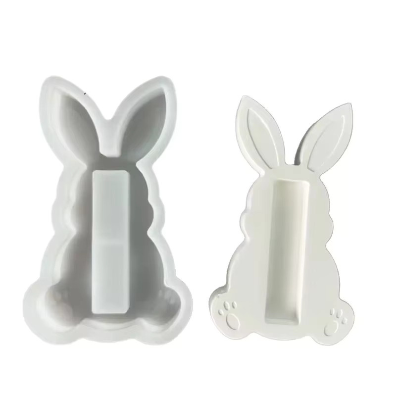 Silikonform Osterhase für Schokoladenhalterung und DIY-Gussarbeiten in Weiß - Bild 3