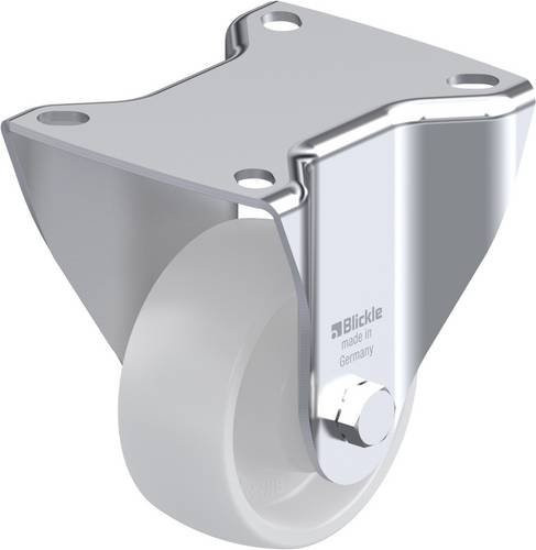 Blickle Bockrolle BK-PO 75R in Weiß mit Kunststoffrad, Durchmesser: 75 mm, Tragfähigkeit: 200 kg - Bild 1