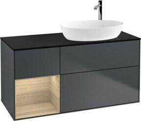 V&B Waschtischunterschrank Finion in Schwarz lackiert, Breite: 120 cm, Tiefe: 50,1 cm, Höhe: 50,1 cm - Bild 1