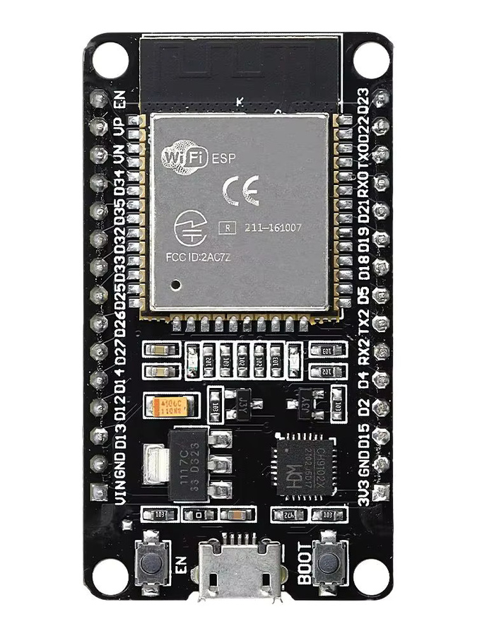 CH9102X ESP32 Entwicklungsboard mit 2,4G WLAN und Bluetooth BLE MCU-Modul, Dual Core, USB Micro, Schwarz - Bild 3