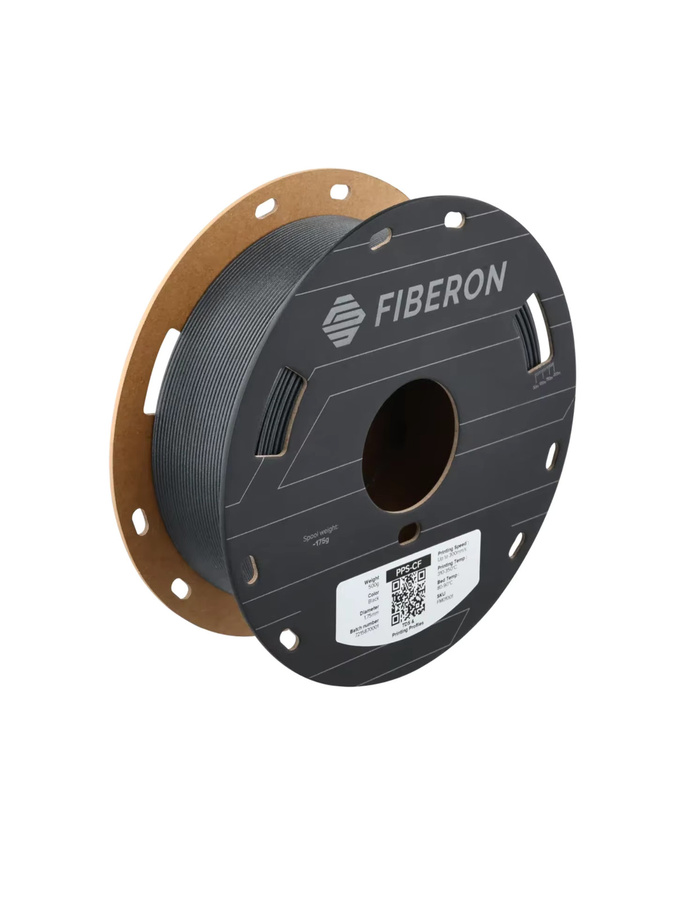 Polymaker Fiberon PPS-CF10 Filament, faserverstärktes PPS (Polyphenylensulfid) für FDM-Druck, Schwarz, 500 g - Bild 4
