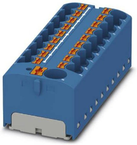Phoenix Contact Verteilerblock 3274034 mit Zugfeder, Blau, 8 Stück, Breite: 64,8 mm - Bild 1