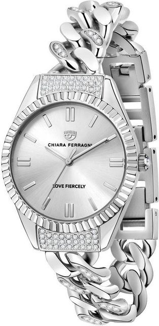 Chiara Ferragni Armbanduhr, Quarz, Edelstahl, Silber, Weiß, Damen - Bild 1