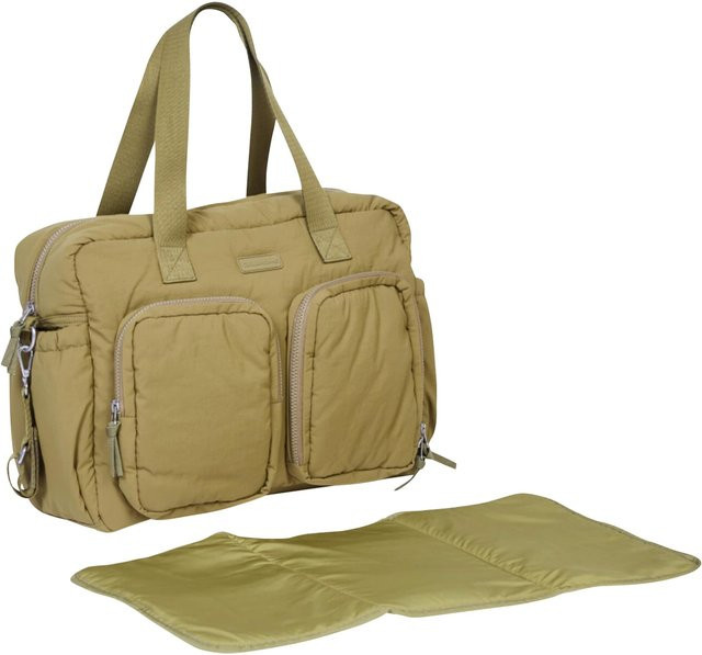 Childhome Wickeltasche Mellow in Grün mit Kinderwagen-Clip - Bild 1