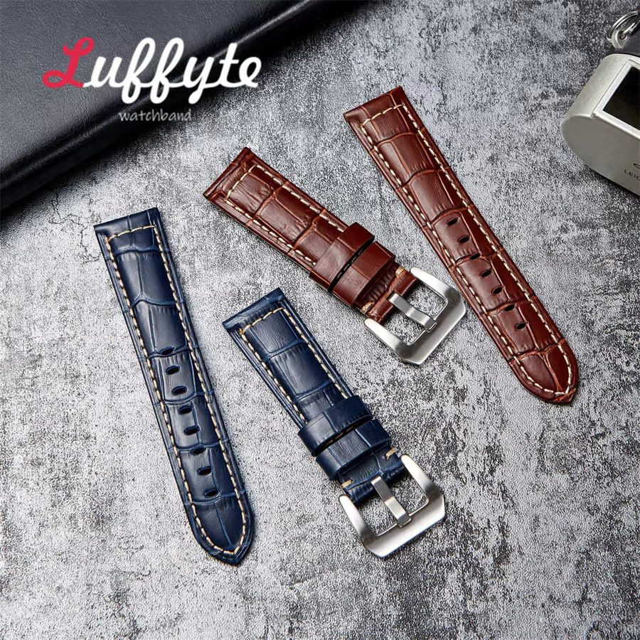 Uhrenarmband Echtleder, Schwarz, Herren - Bild 3