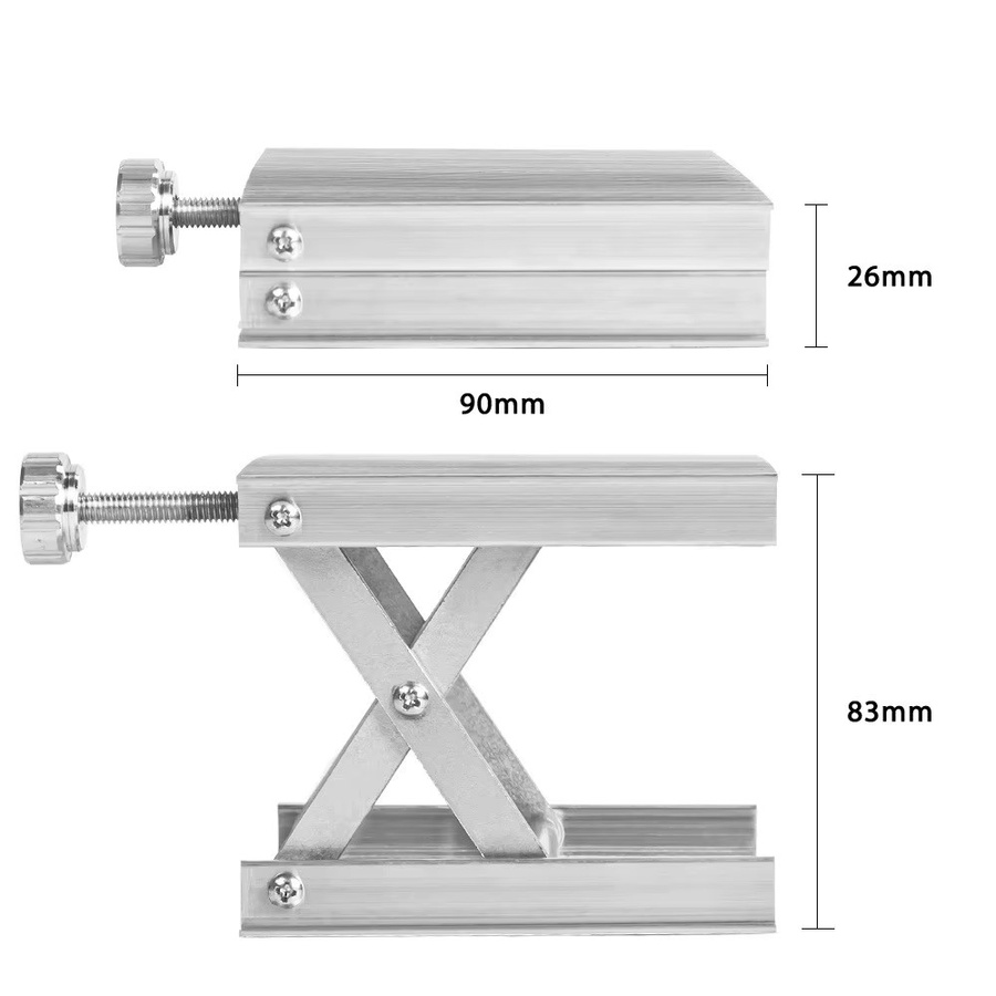 VIBRATITE Kleiner Router-Hubtisch in Schwarz, höhenverstellbar 30–90 mm aus Kunststoff und Aluminium - Bild 2