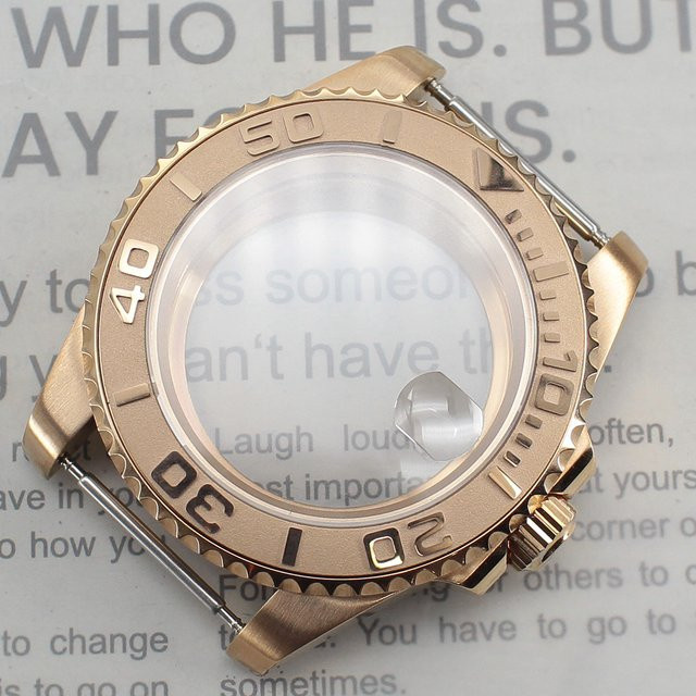 miaozhunke Uhrengehäuse, PVD Roségold, Saphirglas, 40 mm, 20ATM wasserdicht - Bild 1
