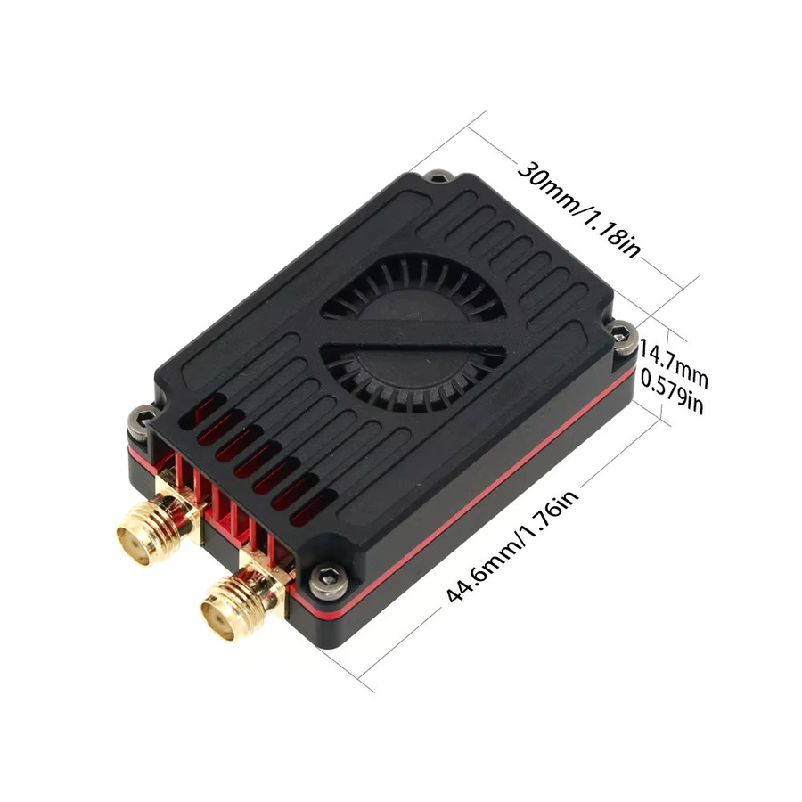 RUSHFPV OverShoot Dualband VTX-Sender für FPV-Drohnen mit 2,5 W/4 W Leistung und IRC Tramp Protocol, Farbe: Schwarz - Bild 3