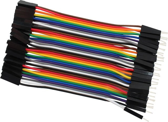 AOKIN Überbrückungsdraht DuPont-Leitungskabel Set in Multicolour für Arduino-DIY-KIT, Länge: 10 cm, verschiedene Anschlussarten (Stecker auf Stecker, Buchse auf Buchse, Stecker auf Buchse) - Bild 1