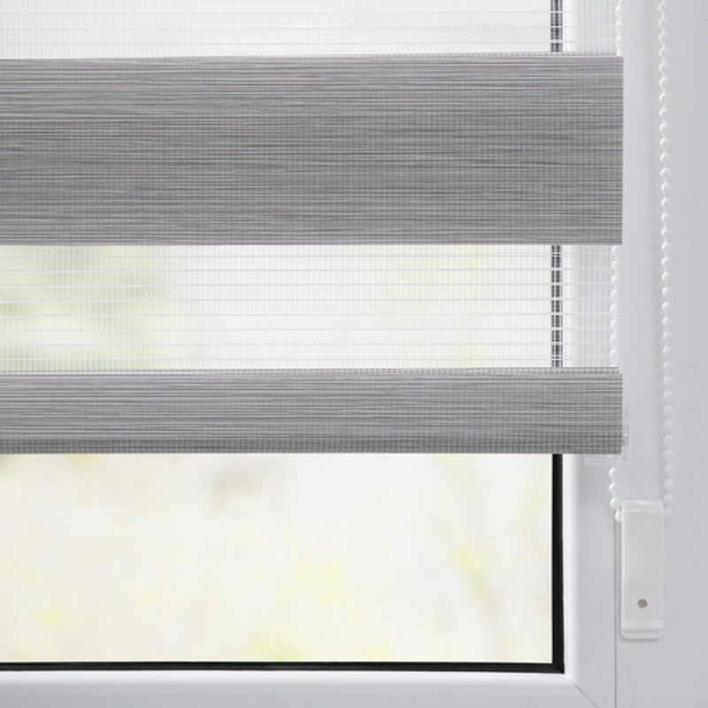LICHTBLICK Duo Rollo Klemmfix Day & Night ohne Bohren, Hellgrau, B: 70 cm, H: 150 cm - Bild 2