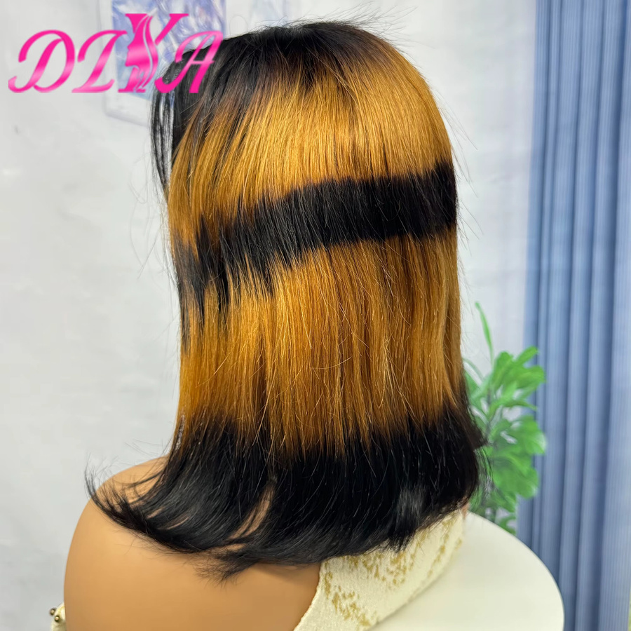 Magic Wave Bob-Echthaar-Perücke, Ombre, kurze Bob-Perücke, 25,4–40,6 cm, Damen - Bild 3