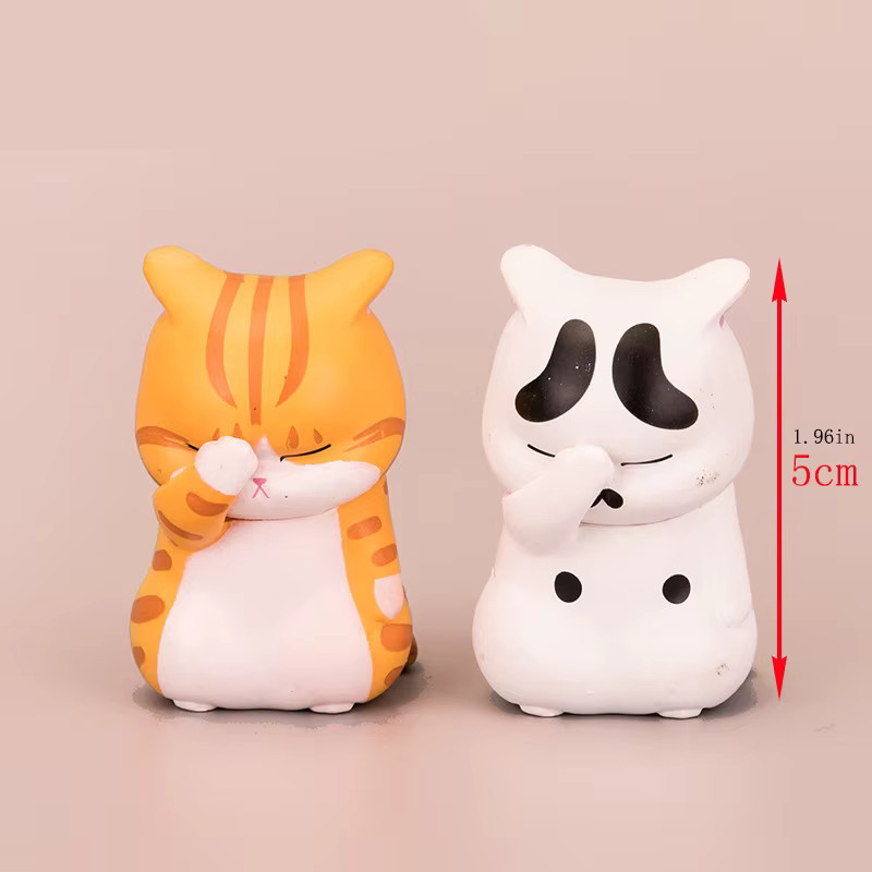 Katze Figur Cartoon Anime, Puppe, 1-teiliges Set, Kunststoff, Bunt - Bild 1