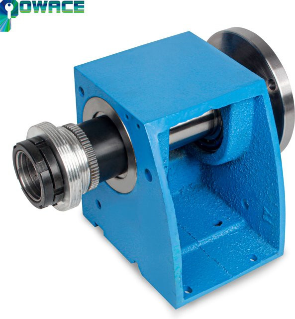 Drehmaschine Spindelkasten-Baugruppe mit 38 mm Durchgangsloch und 125 mm Kopfplatte für WM210 CD-210V MX-210V in Blau - Bild 1