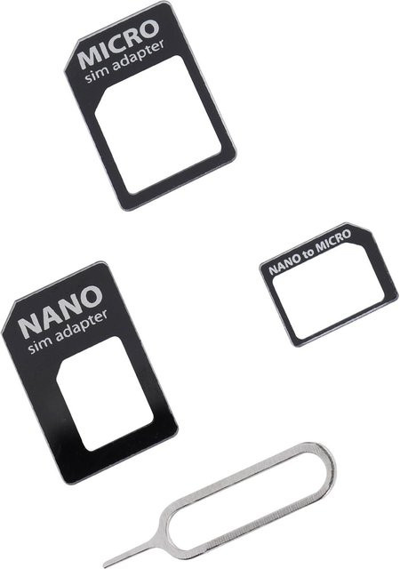Vivanco SIM Adapter Set für Micro und Nano SIM in Schwarz - Bild 1