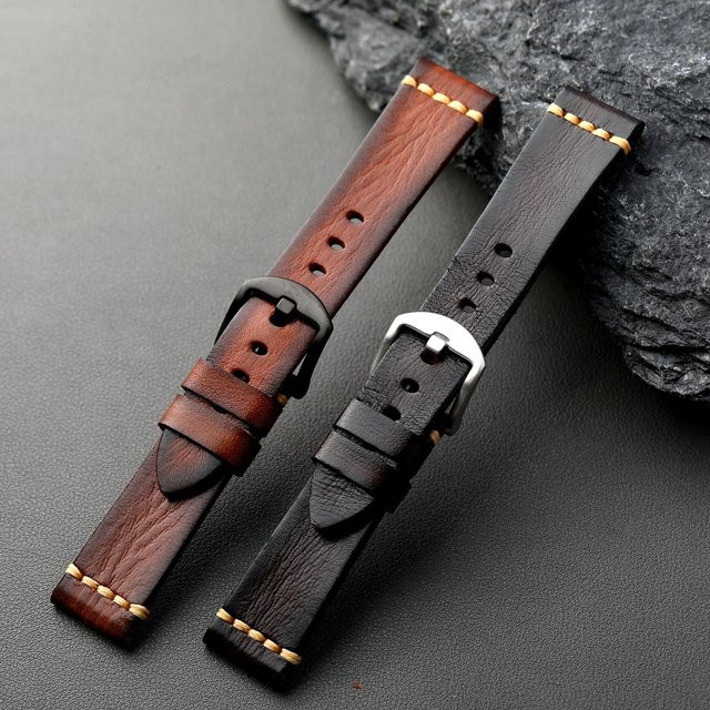 Raystray Uhrenarmband Leder, Vintage, Herren - Bild 1