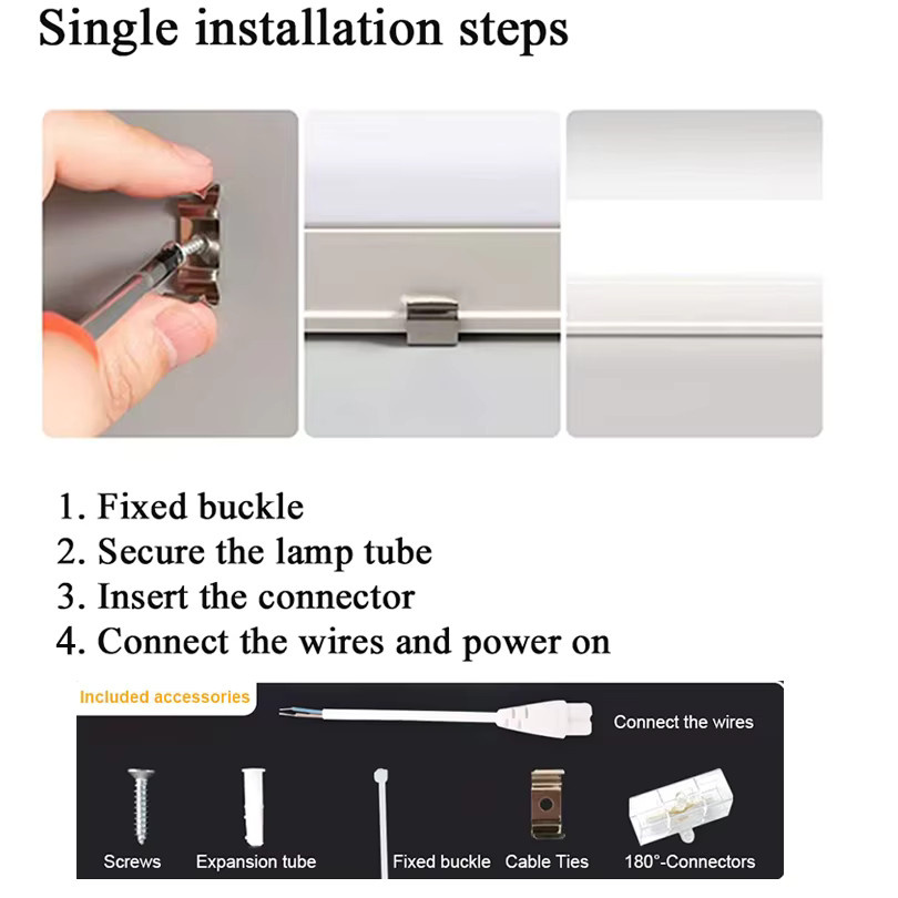 LED Röhrenleuchte T5 für Innenbereich und Garage, 10W, Weiß, Kaltweiß - Bild 3