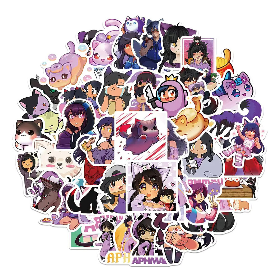 GOGOTU Aphmau Graffiti-Aufkleber, 50-teiliges Set, Bunt - Bild 2