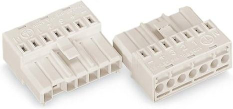 WAGO Verbindungsstecker starr für 1.5-2.5mm² Polzahl 7 in Weiß, 50 Stück - Bild 1