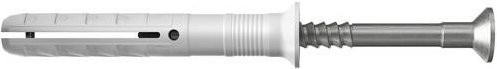 Fischer Nageldübel 6 x 40 mm aus Nylon und Edelstahl in Weiß, 50 Stück - Bild 1
