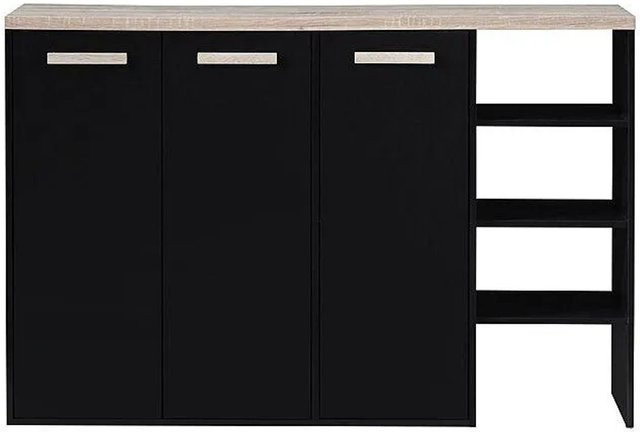 Schuhschrank Skaido von Vente-unique in Schwarz und Naturfarben Hell mit einer Breite von 120 cm - Bild 1