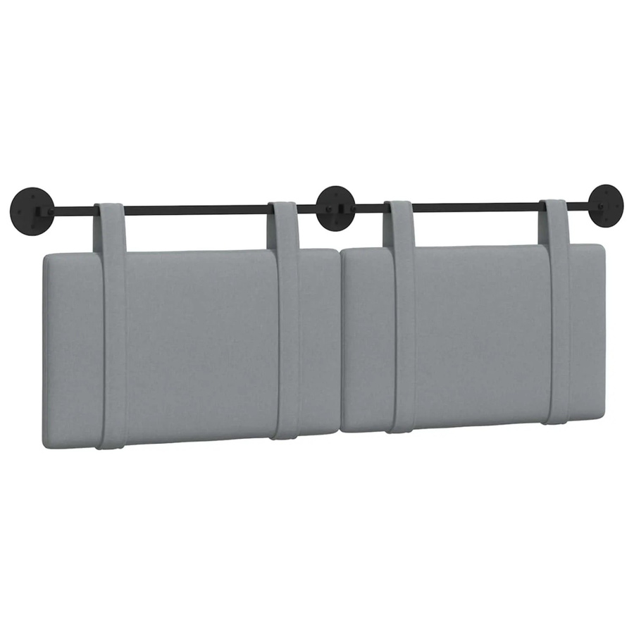 vidaXL Wandmontiertes Polsterpaneel in Hellgrau mit Stoffbezug B: 130 cm, H: 55 cm, T: 5 cm - Bild 2