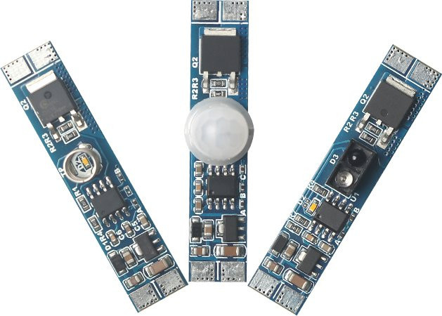 GEDLUZI PIR-Bewegungssensor und IR-Berührungssensor-Modul für LED-Schrankbeleuchtung, 8A, DC12V/24V - Bild 1