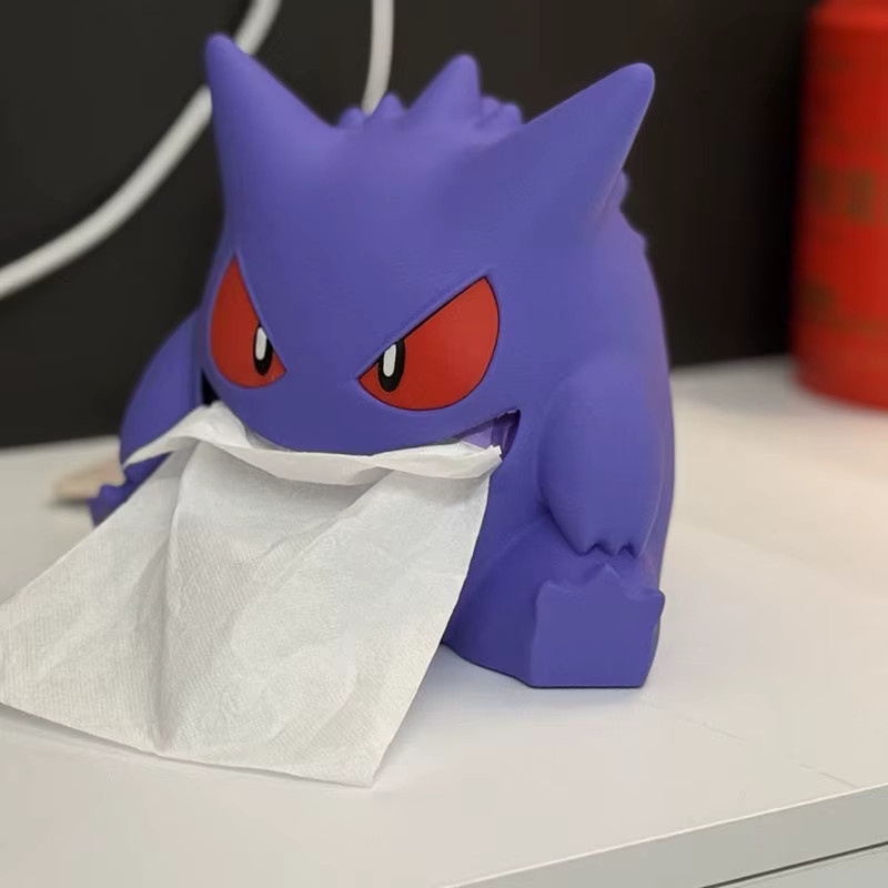 Aoger Pokemon Gengar Taschentuchbox aus Kunststoff, lila, 3D Anime Design Schreibtisch-Dekoration - Bild 3