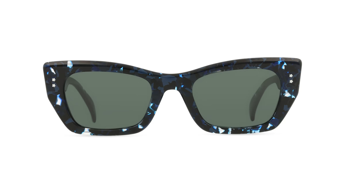 Kenzo KZ40162I BOKE FLOWER Sonnenbrille, Vollrand, Cat Eye, Kunststoff, Unisex, blau, grün - Bild 1