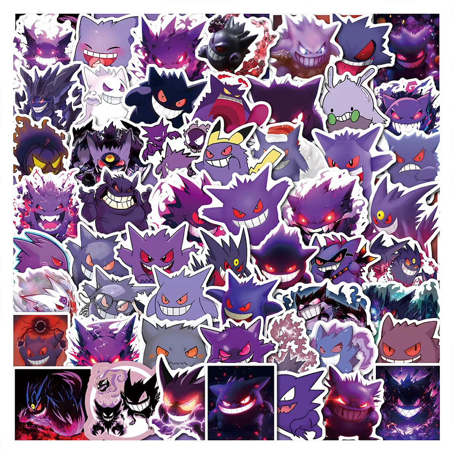 Bandai Pokemon Gengar Aufkleber, 50 Stück - Bild 2