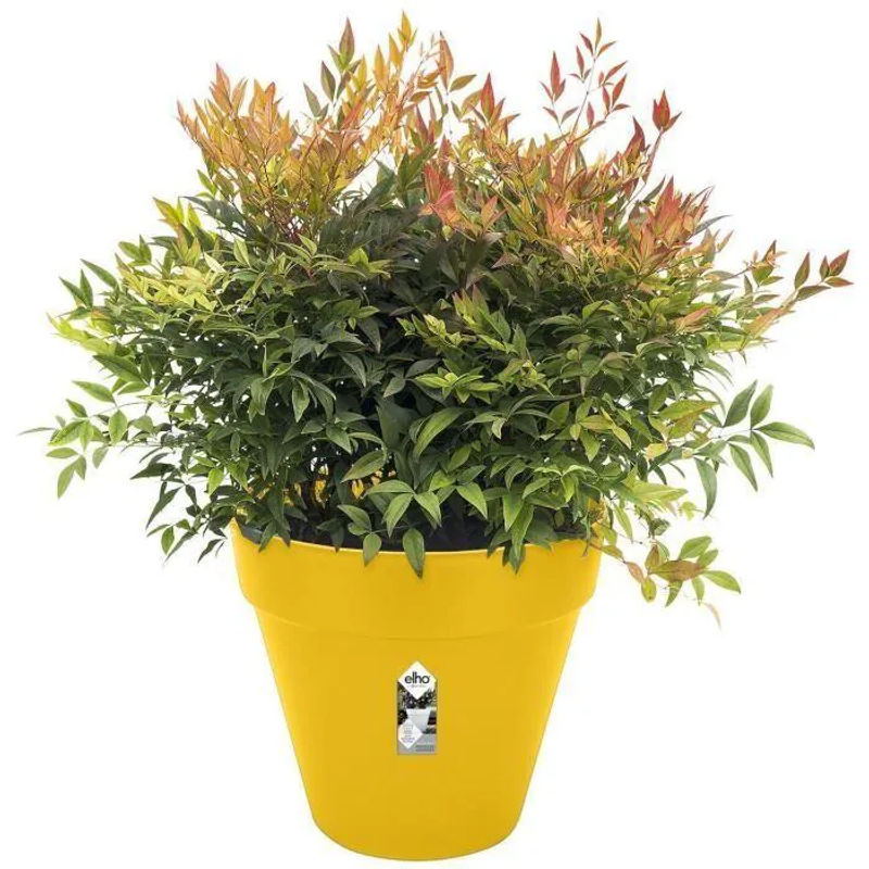 Elho Loft Urban Pflanzkübel rund mit Rollen und Wasserreservoir, Ocker Kaki, Durchmesser: 50 cm, Höhe: 44,5 cm, Kunststoff - Bild 4
