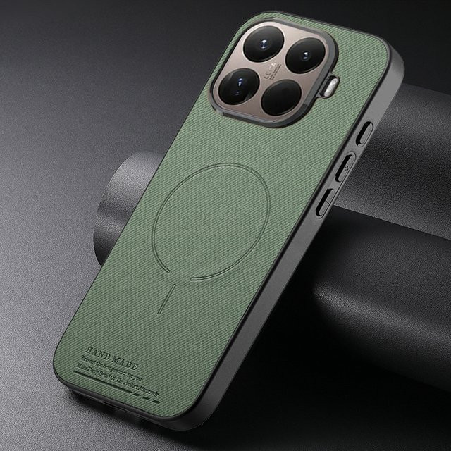 Magnetische Lederhülle für Xiaomi 17T 15T Pro 5G Stoßfeste Schutzhülle in Grau oder Grün - Bild 1