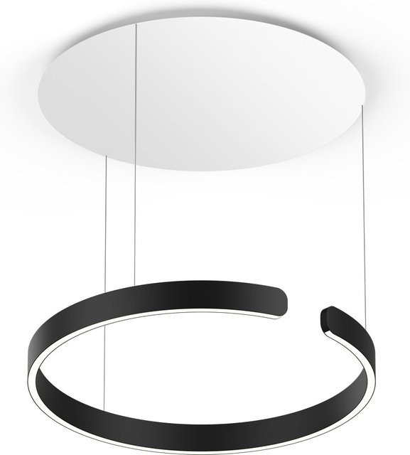 Occhio Mito sospeso 60 up LED-Pendelleuchte in Schwarz und Weiß matt mit Occhio air Modul und x-tra warm LED (2200K - 3500K) variabel einstellbar von 50 bis 200 cm - Bild 1
