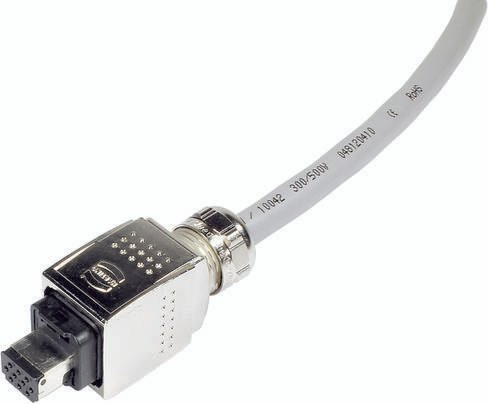 HARTING Steckverbinder-Set 09352610401, 10-polig, grau, Zinkdruckguss - Bild 1