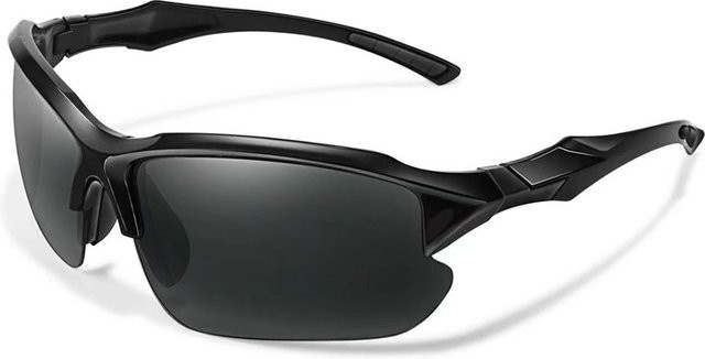 Polarisierte Sport-Sonnenbrille, Vollrand, Kunststoff, Schwarz, Unisex - Bild 1