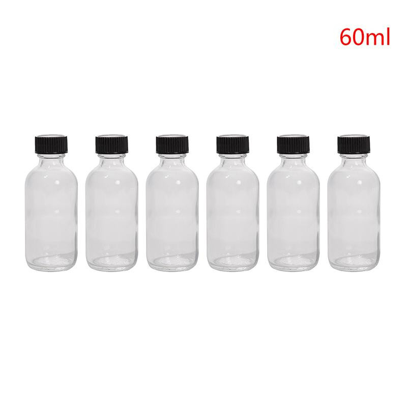 Crouching Tiger Set aus 6 klaren Glasflaschen mit Deckel für Saft, Öle oder Whisky, Volumen: 60 ml pro Flasche - Bild 2