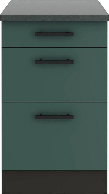 OPTIFIT Verona405 Küchen-Unterschrank in Steingrün mit modernem Design und mattem Finish, Breite: 50 cm - Bild 1