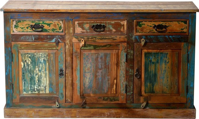 TPFLiving Sideboard Sitka aus Altholz in Multicolor, lackiert - Bild 1