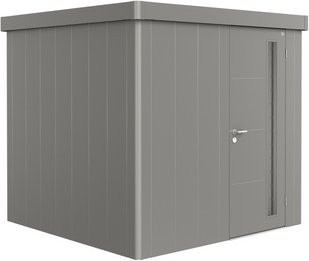 Biohort Gerätehaus Neo 2B mit Standardtür aus Metall in Quarzgrau-Metallic, B/T/H: 236 x 236 x 222 cm - Bild 3