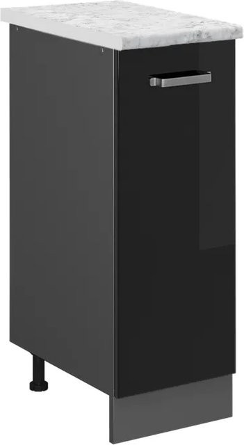 Vicco Apothekerschrank R-Line Schwarz Hochglanz Anthrazit B: 30 cm, H: 81,6 cm, T: 46 cm - Bild 1