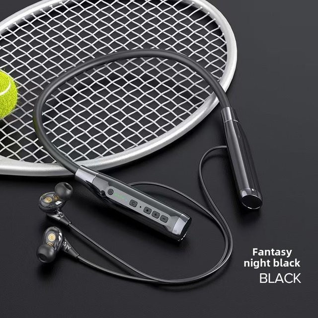 QUEED Bluetooth In-Ear Sport-Headset mit Rauschunterdrückung und vier Lautsprechern, Schwarz - Bild 1