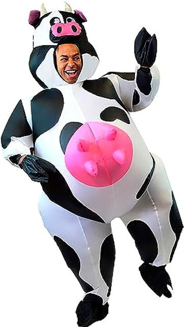 Hangchen Family Aufblasbares Kostüm Luft Blow-up Deluxe Halloween Kuh Kostüm - Bild 1