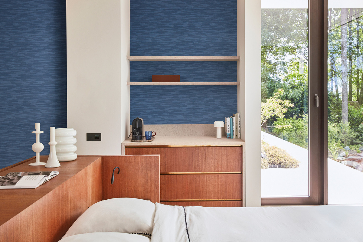 Omexco Wallpaper Harmony RIV27 Vlies Tapete Blau Abstrakt Modern Waschbar - Bild 1