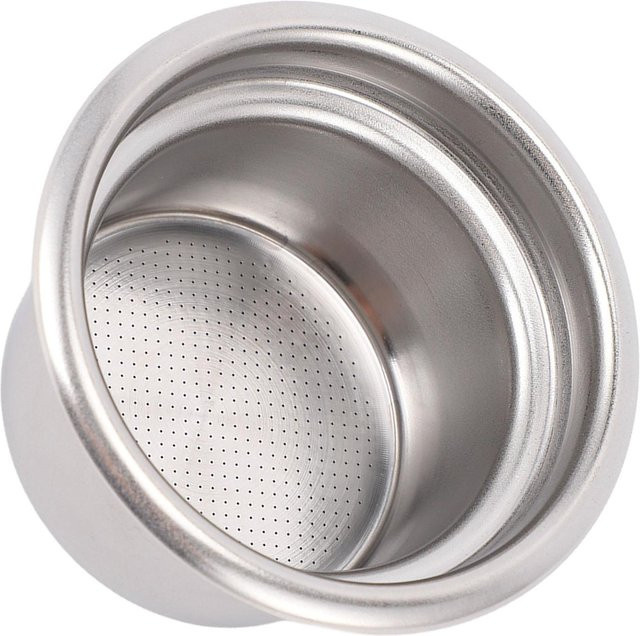 Musysh Einlagiger Siebträgerkorb aus Edelstahl mit feinem Sieb, 58 mm, Farbe: Grau/Silber - Bild 1