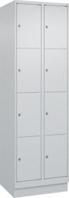 C+P Schließfachschrank Classic PLUS mit Sockel und 2 Abteilen, Farbe Grau, B/T/H: 195 x 60 x 50 cm - Bild 1