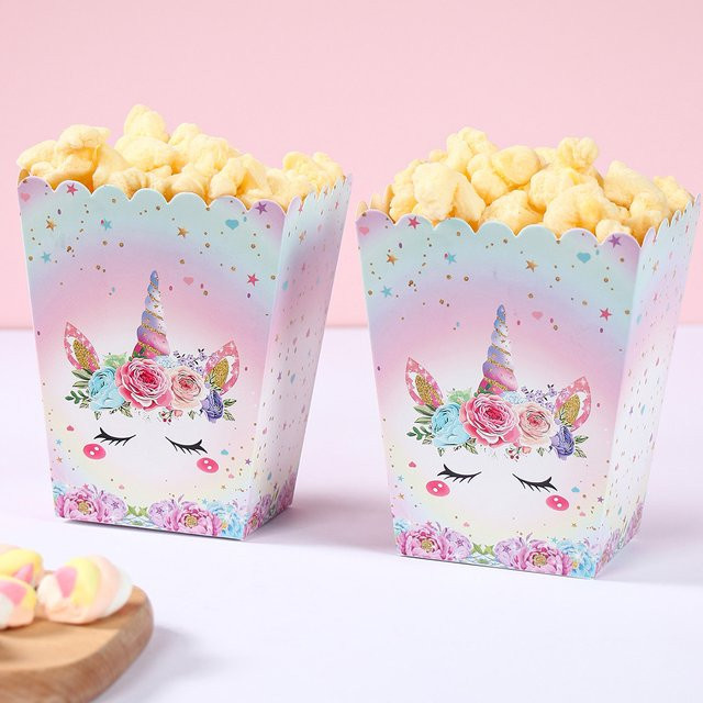 Huiran 8er Set Schmetterling Popcorn Boxen aus Papier in Multicolour für Party und Geburtstag - Bild 1