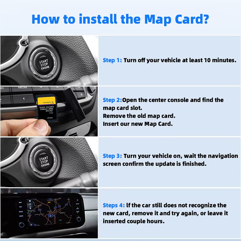 NAVINESA 8 GB SD-Karte für Ford MFD Navigationskarte 2022 Osteuropa für Ford C-Max und Focus in Schwarz - Bild 5