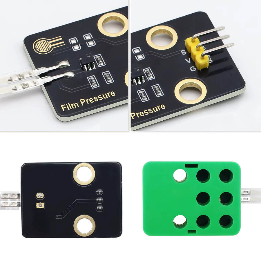 Keyestudio Resistives Dünnfilm-Drucksensormodul für Arduino, Raspberry Pi und Microbit, kompatibel mit Lego-Blöcken - Bild 2