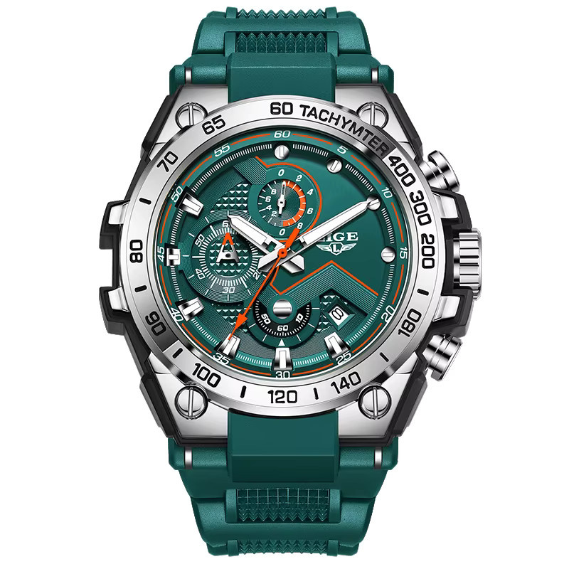 LIGE Armbanduhr Quarz, Silikon, Blau, Herren - Bild 7