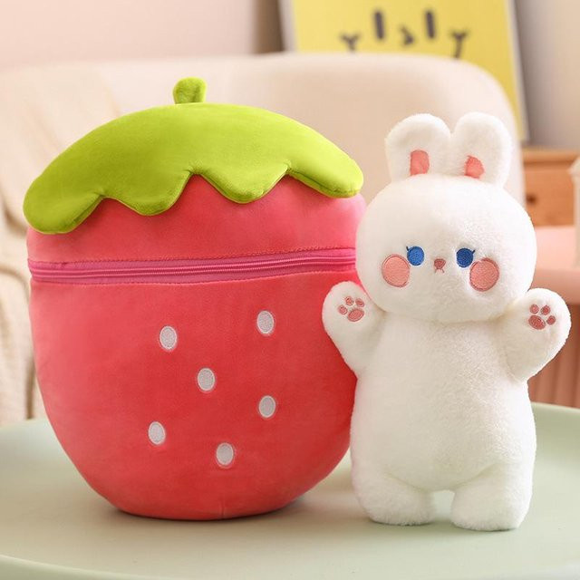LY Toys Erdbeere Frucht Puppe, Plüsch, Weiß - Bild 1