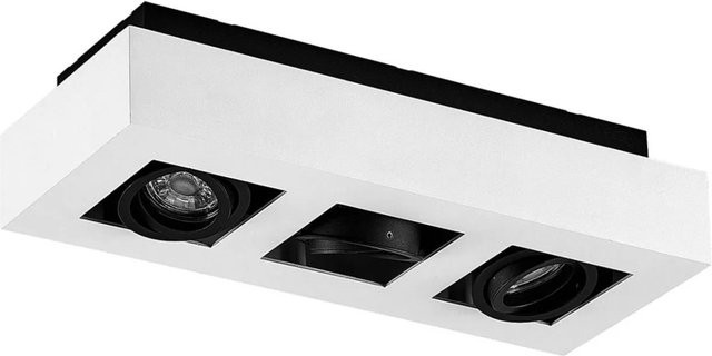 Arcchio Vince 3-flammige Deckenleuchte aus Aluminium in Weiß, moderne GU10 Küchenleuchte mit verstellbaren Strahlern - Bild 1